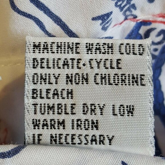 Huntington Ridge Vtg Women's Top L Nautical White Short Sleeve Boats Button Fron - Picture 10 of 10